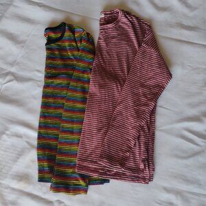 set of 2 striped long sleeve shirts